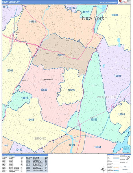 Mount Vernon Wall Map